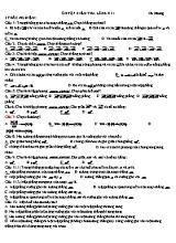 Đề cương ôn tập kiểm tra học kì II môn Toán Lớp 11